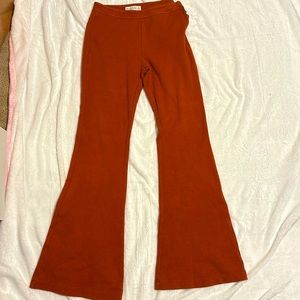 Flared burnt orange pants